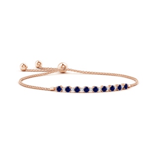 3mm Labgrown Lab-Grown Sapphire and Diamond Tennis Bolo Bracelet in 10K Rose Gold