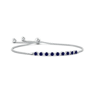 3mm Labgrown Lab-Grown Sapphire and Diamond Tennis Bolo Bracelet in White Gold