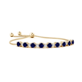 6mm Labgrown Lab-Grown Sapphire and Diamond Tennis Bolo Bracelet in Yellow Gold