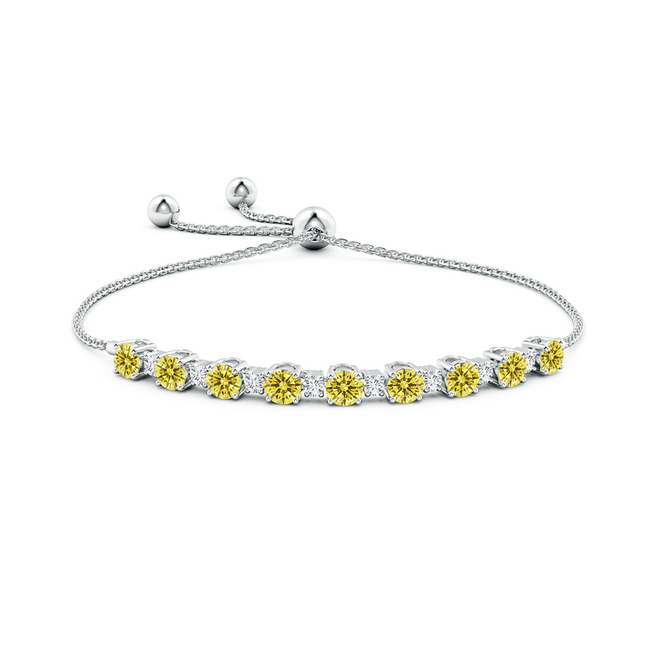 5mm Labgrown Lab-Grown Fancy Intense Yellow and White Diamond Tennis Bolo Bracelet in White Gold side 199