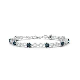 4mm Labgrown Lab-Grown Alexandrite and Diamond Infinity Link Bracelet in White Gold