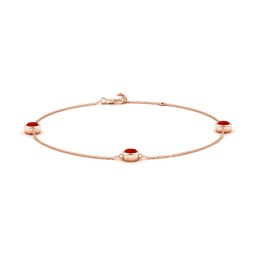Chain Lab Grown Ruby Chain Bracelets