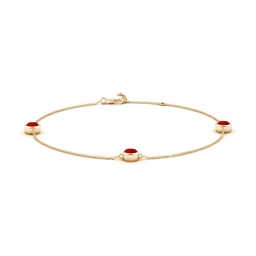 Chain Lab Grown Ruby Chain Bracelets