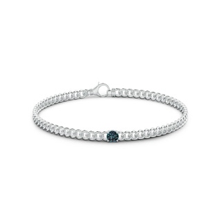 4mm Labgrown Solitaire Round Lab-Grown Alexandrite Bracelet in White Gold