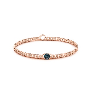 5mm Labgrown Solitaire Round Lab-Grown Alexandrite Bracelet in Rose Gold