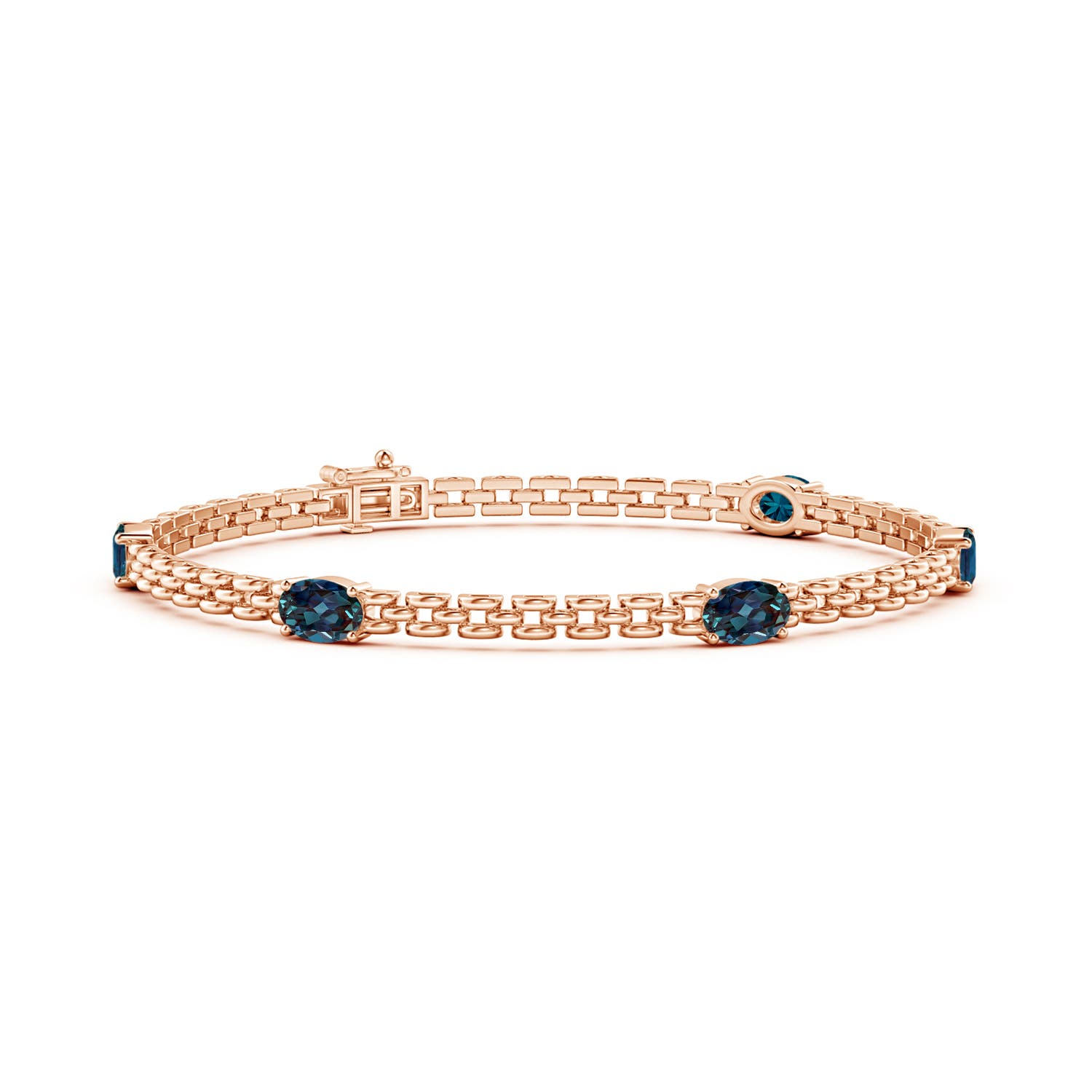 Image Representation of the Rose Gold Lab Grown Alexandrite Bracelets