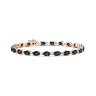 6x4mm Labgrown Classic Oval Lab-Grown Alexandrite Tennis Bracelet in 18K Rose Gold