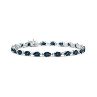 6x4mm Labgrown Classic Oval Lab-Grown Alexandrite Tennis Bracelet in White Gold