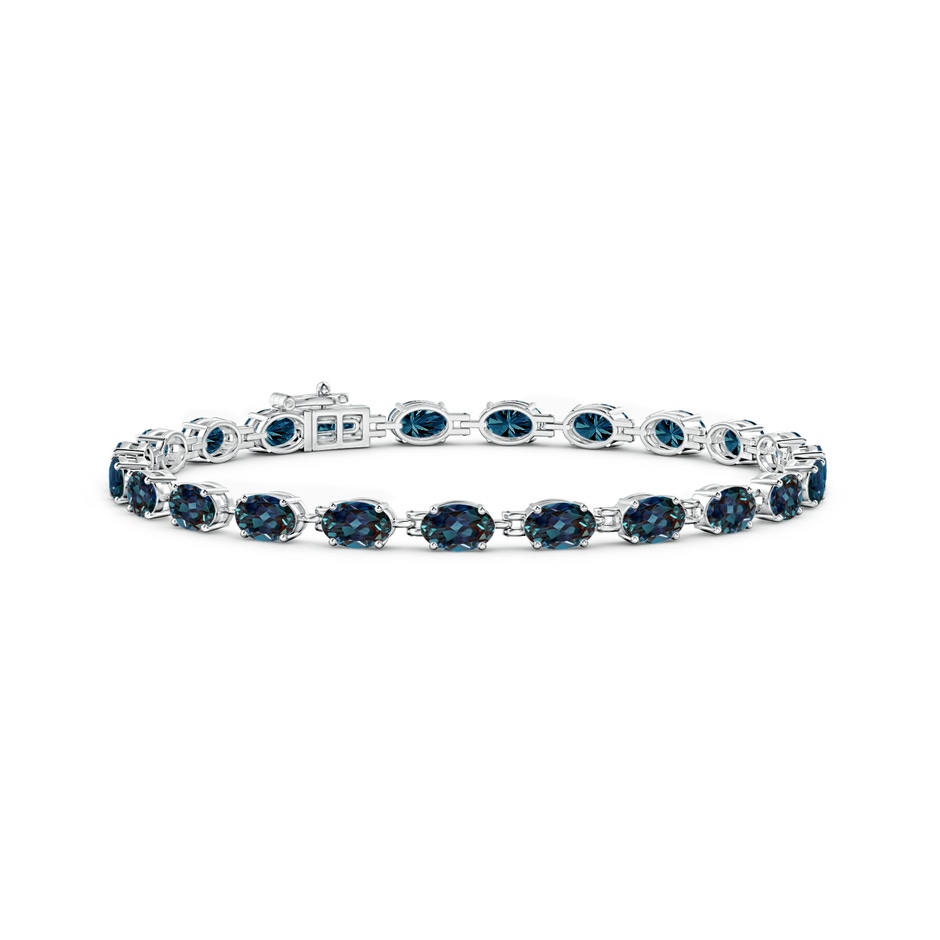 6x4mm Labgrown Classic Oval Lab-Grown Alexandrite Tennis Bracelet in White Gold 