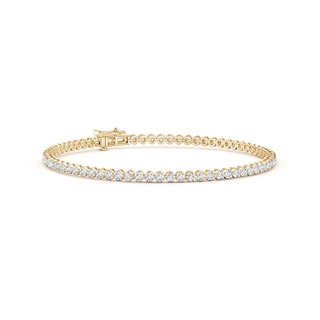 1.5mm FGVS Lab-Grown Classic Round Diamond Tennis Bracelet in 10K Yellow Gold