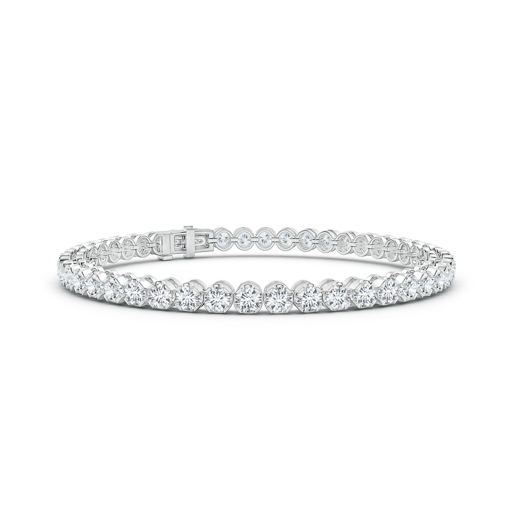 3mm FGVS Lab-Grown Classic Round Diamond Tennis Bracelet in White Gold