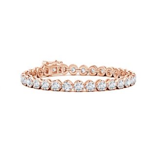 4.5mm FGVS Lab-Grown Classic Round Diamond Tennis Bracelet in 10K Rose Gold