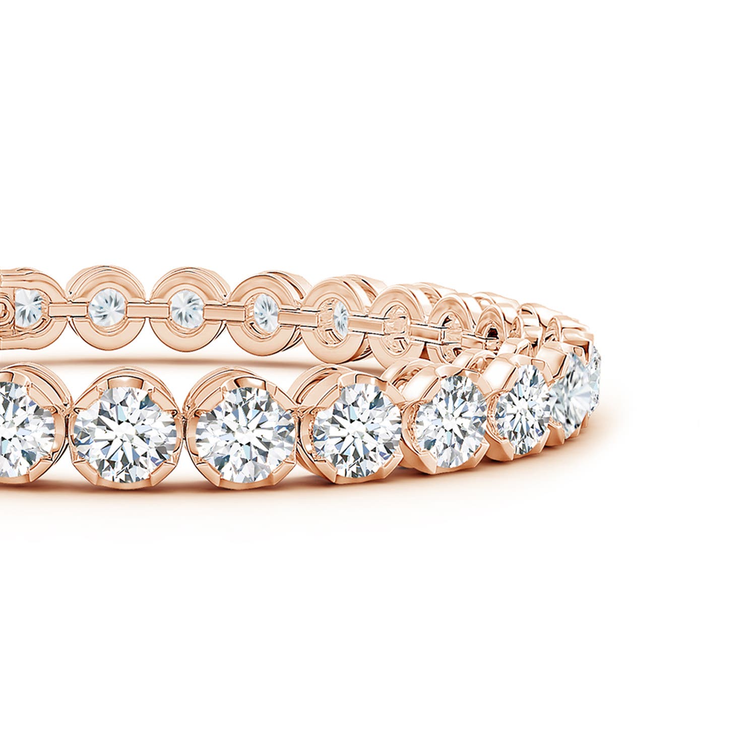 5.1mm FGVS Lab-Grown Classic Round Diamond Tennis Bracelet in Rose Gold
