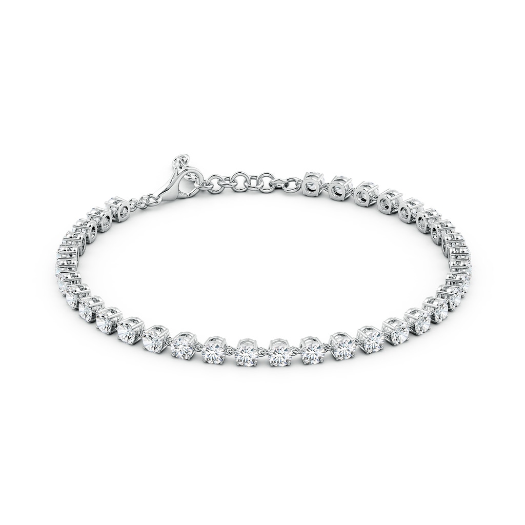 3mm FGVS Round Lab-Grown Diamond Tennis Link Bracelet in White Gold - side 199
