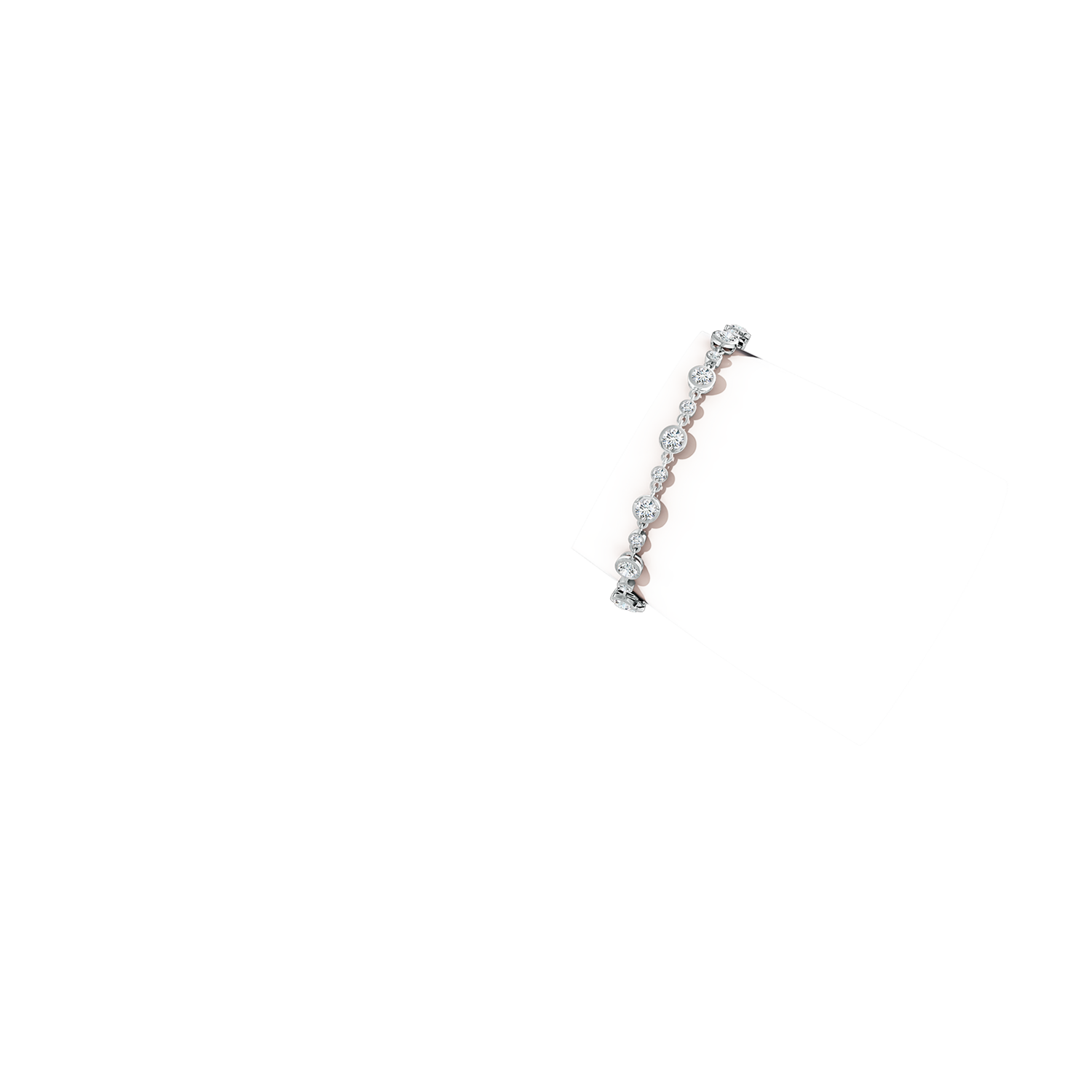 4.1mm FGVS Alternating Size Round Lab-Grown Diamond Tennis Bracelet in 18CT White Gold - body_arm