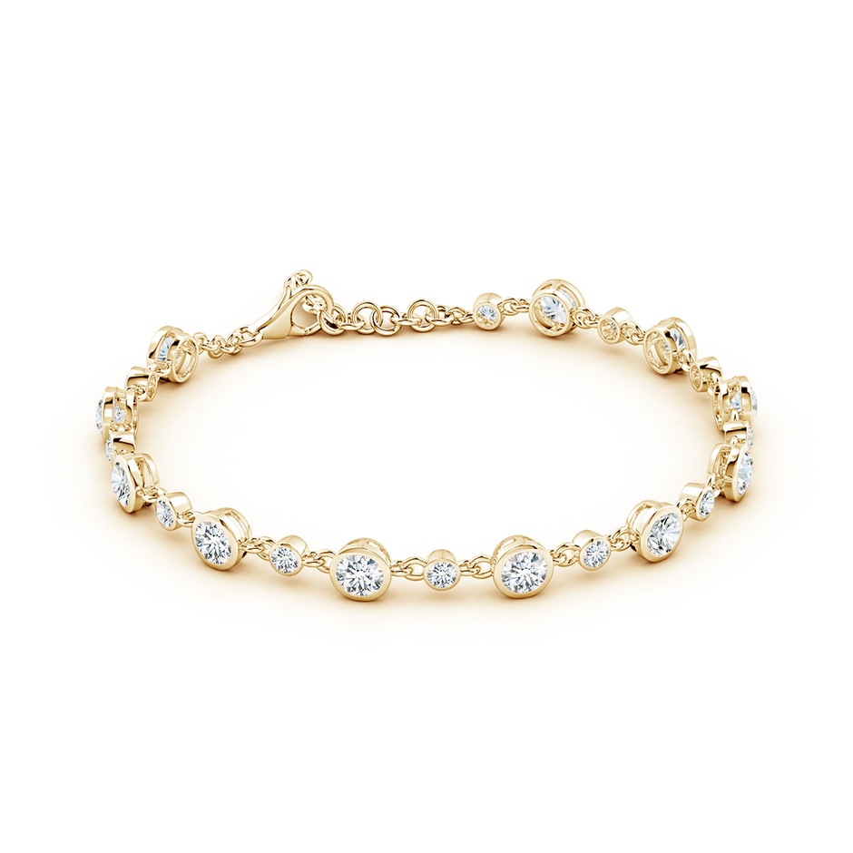 4.1mm FGVS Alternating Size Round Lab-Grown Diamond Tennis Bracelet in Yellow Gold side 199