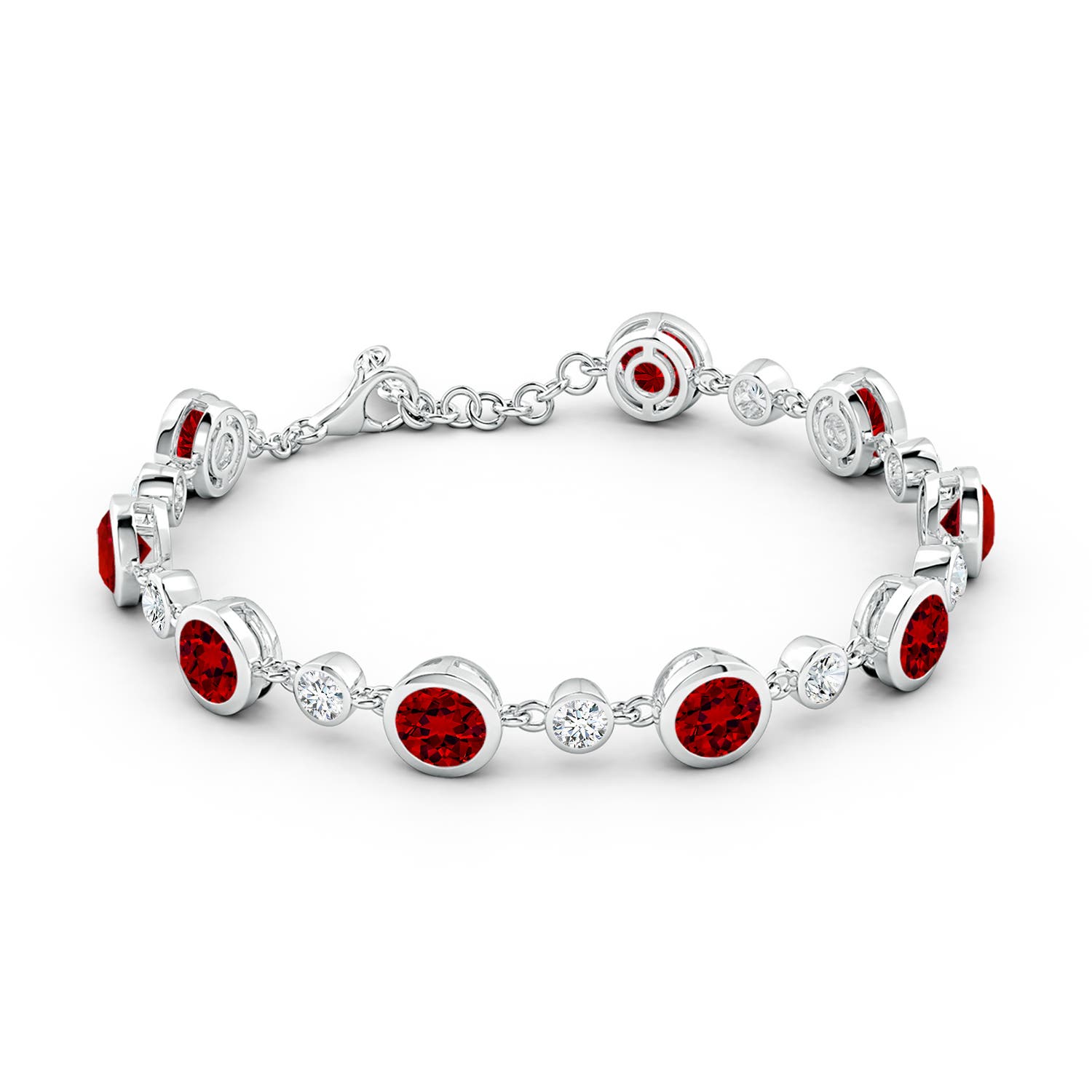 Premium - Lab-Grown Ruby / 10.27 CT / 14 KT White Gold