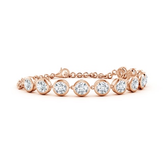 5.1mm FGVS Round Lab-Grown Diamond Chain Bracelet in Rose Gold