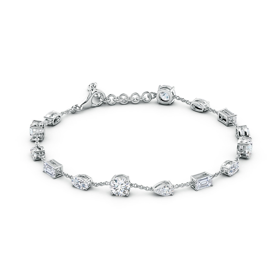 5.1mm FGVS Multi-Shape Lab-Grown Diamond Station Bracelet in White Gold side 199