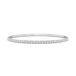 2mm FGVS Classic Round Lab-Grown Diamond Flex Bangle in White Gold