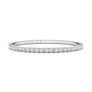 3.5mm FGVS Classic Round Lab-Grown Diamond Flex Bangle in White Gold