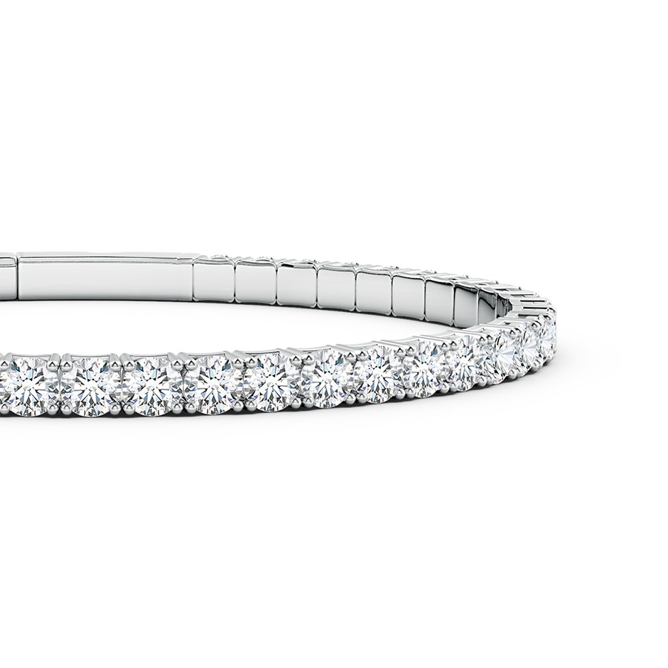 3.5mm FGVS Classic Round Lab-Grown Diamond Flex Bangle in White Gold side 199