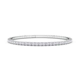 3mm FGVS Classic Round Lab-Grown Diamond Flex Bangle in White Gold