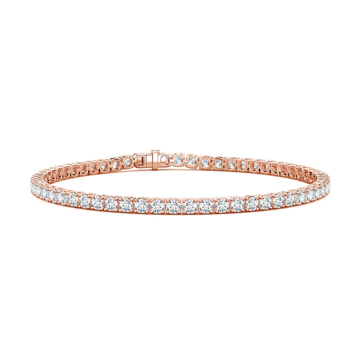 3.4mm FGVS Lab-Grown Diamond Men’s Tennis Bracelet in Rose Gold