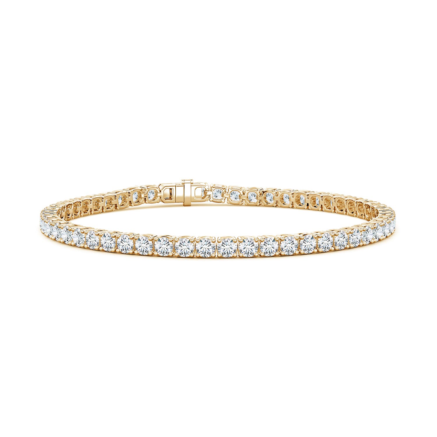 3.7mm FGVS Lab-Grown Diamond Men’s Tennis Bracelet in Yellow Gold