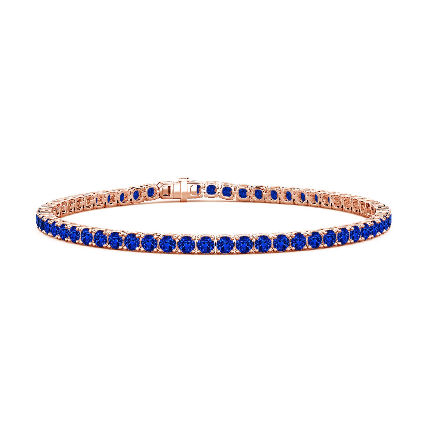 Rose Gold Lab Grown Blue Sapphire Bracelets