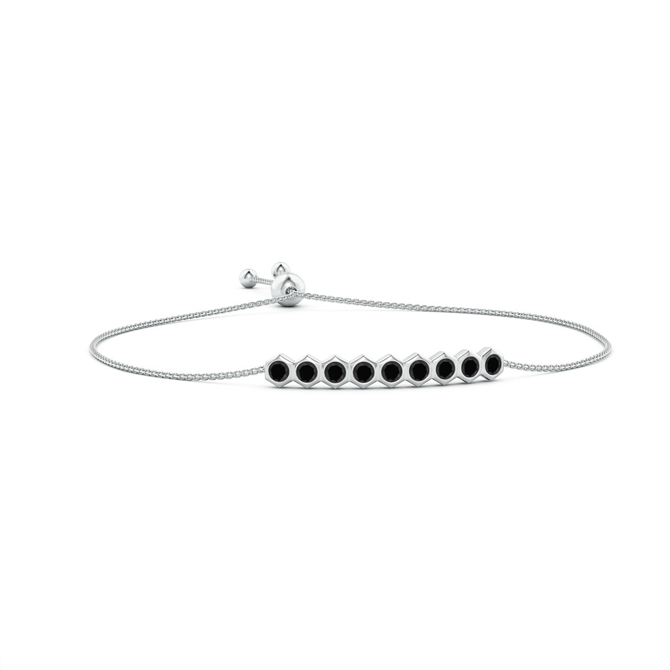 3mm AAA Natori x Angara Hexagonal Black Onyx Bolo Bracelet in White Gold 