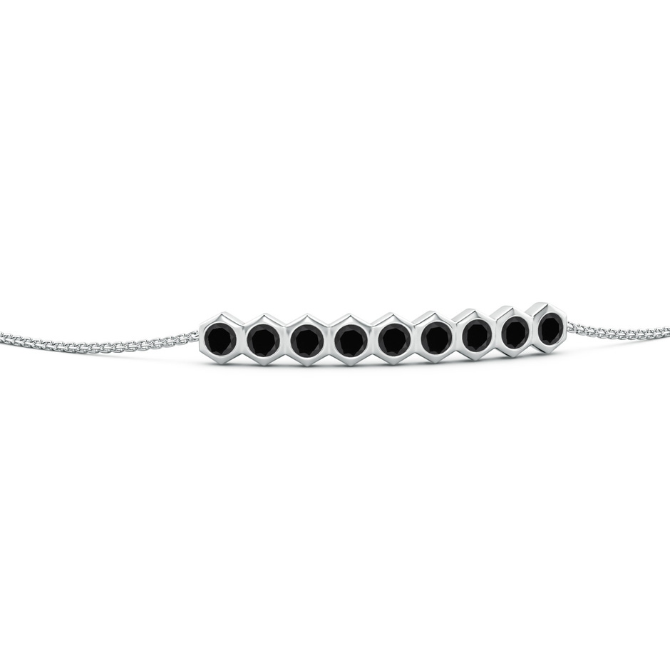 3mm AAA Natori x Angara Hexagonal Black Onyx Bolo Bracelet in White Gold Side 1