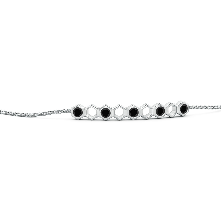 3mm AAA Natori x Angara Hexagonal Alternate Black Onyx Bolo Bracelet in White Gold side 1