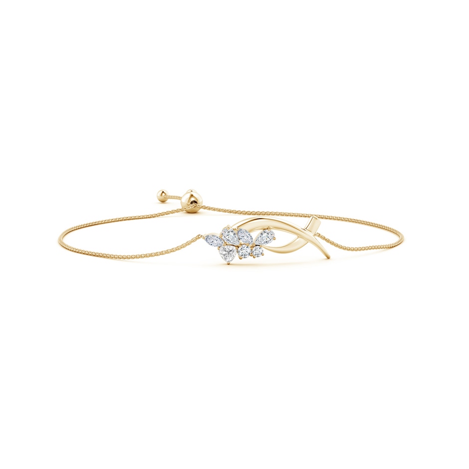 5x3mm IJI1I2 Natori x Angara Multi-Shape Diamond Sumi Stroke Bolo Bracelet in Yellow Gold 