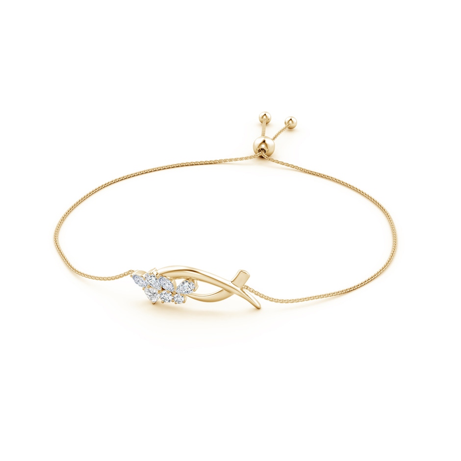 5x3mm IJI1I2 Natori x Angara Multi-Shape Diamond Sumi Stroke Bolo Bracelet in Yellow Gold side-1