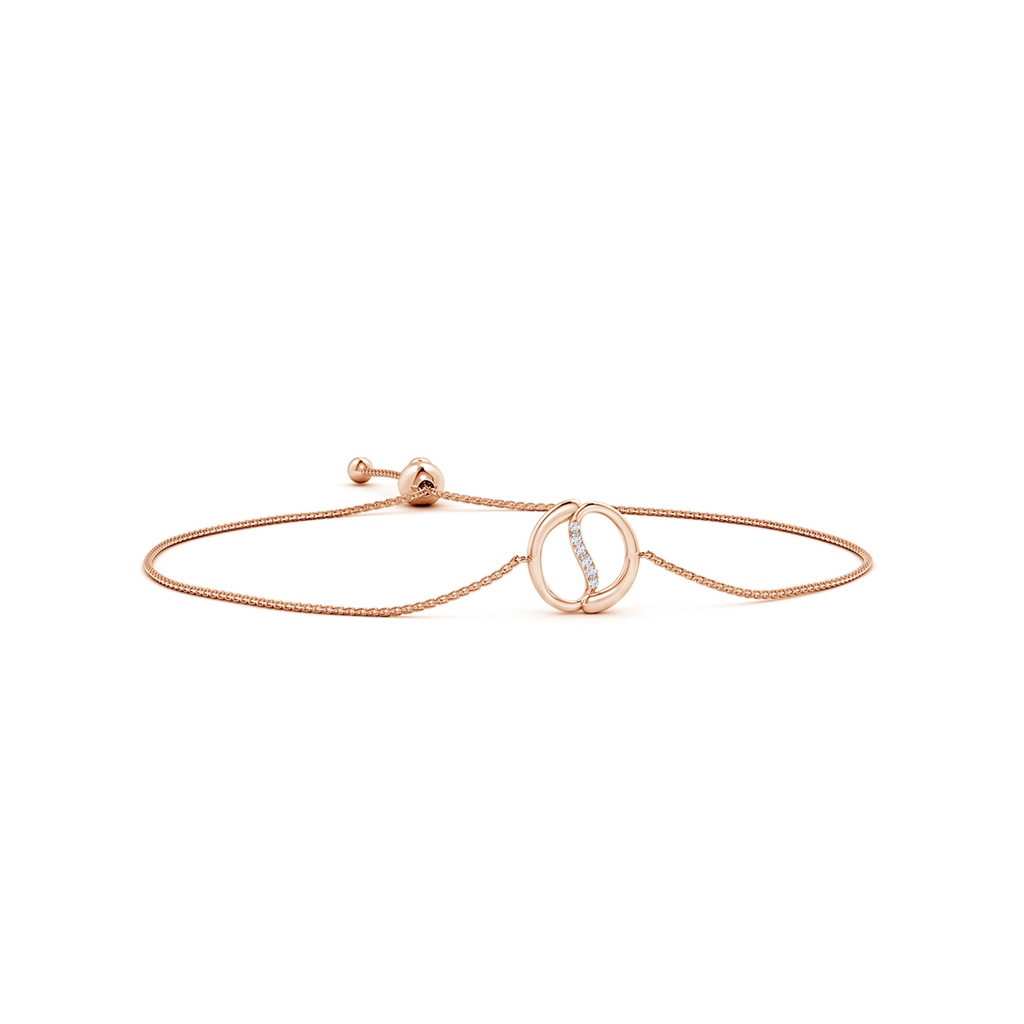 1.2mm HSI2 Natori x Angara Yin-Yang Diamond Shangri-La Bolo Bracelet in Rose Gold