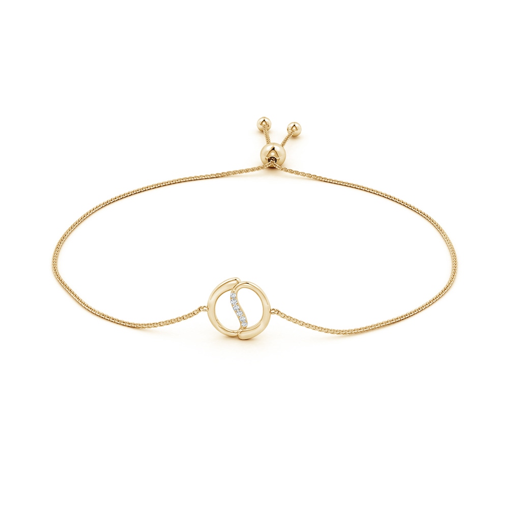 1.2mm HSI2 Natori x Angara Yin-Yang Diamond Shangri-La Bolo Bracelet in Yellow Gold Side-1