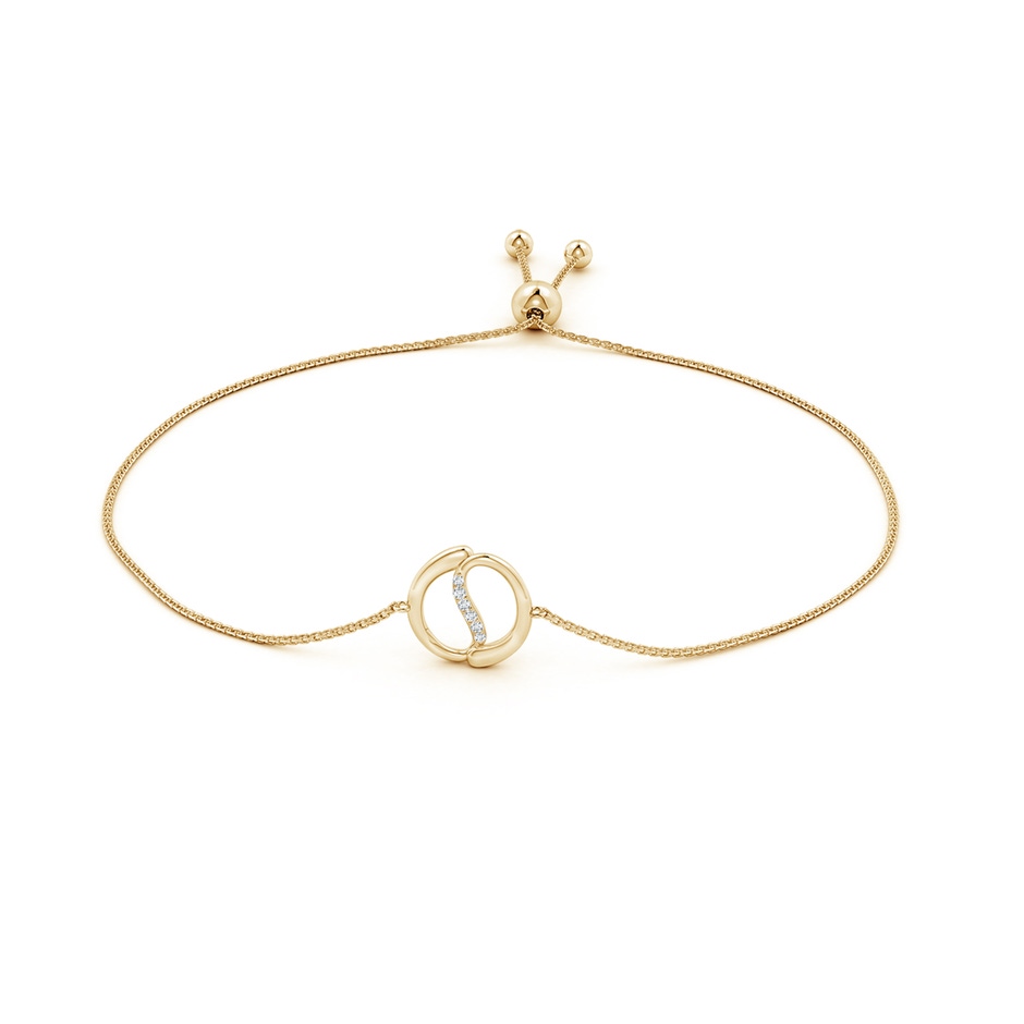 1.2mm HSI2 Natori x Angara Yin-Yang Diamond Shangri-La Bolo Bracelet in Yellow Gold side-1