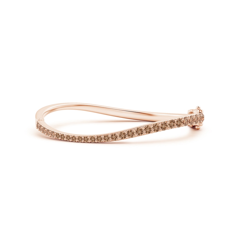 3.7mm AAA Natori x Angara Shangri-la - Brush Stroke Coffee Diamond Shangri-La Bracelet in Rose Gold 