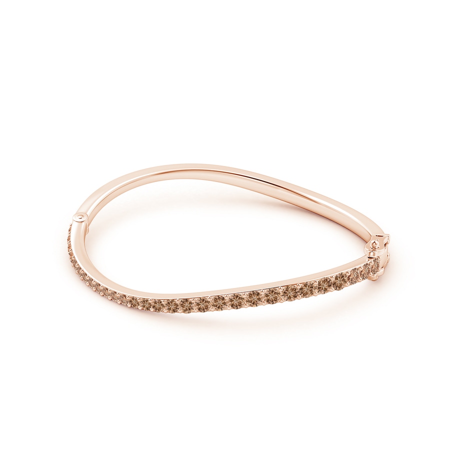 3.7mm AAA Natori x Angara Shangri-la - Brush Stroke Coffee Diamond Shangri-La Bracelet in Rose Gold side-1