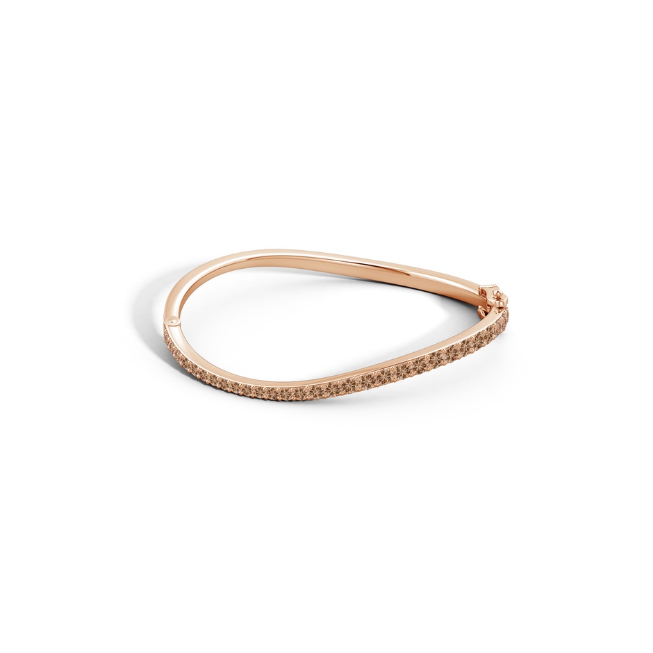 3.7mm AAA Natori x Angara Shangri-la - Brush Stroke Coffee Diamond Shangri-La Bracelet in Rose Gold lifestyle