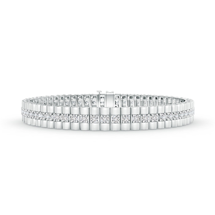 2.2mm HSI2 Prong-Set Diamond Link Bracelet in White Gold