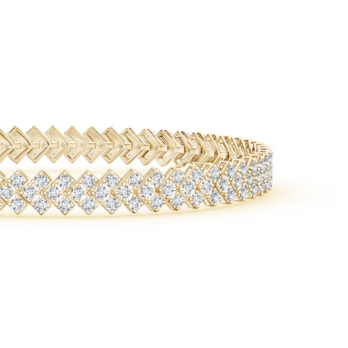 1.55mm GVS2 Diamond Encrusted Chevron Bracelet in Yellow Gold product image