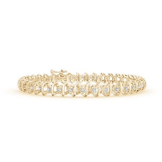 1.7mm GVS2 Spiral Illusion Diamond Stackable Bracelet in Yellow Gold