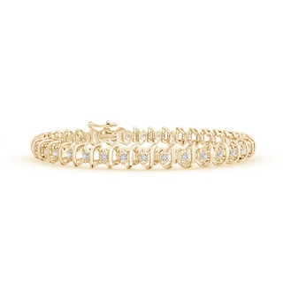 1.7mm HSI2 Spiral Illusion Diamond Stackable Bracelet in Yellow Gold