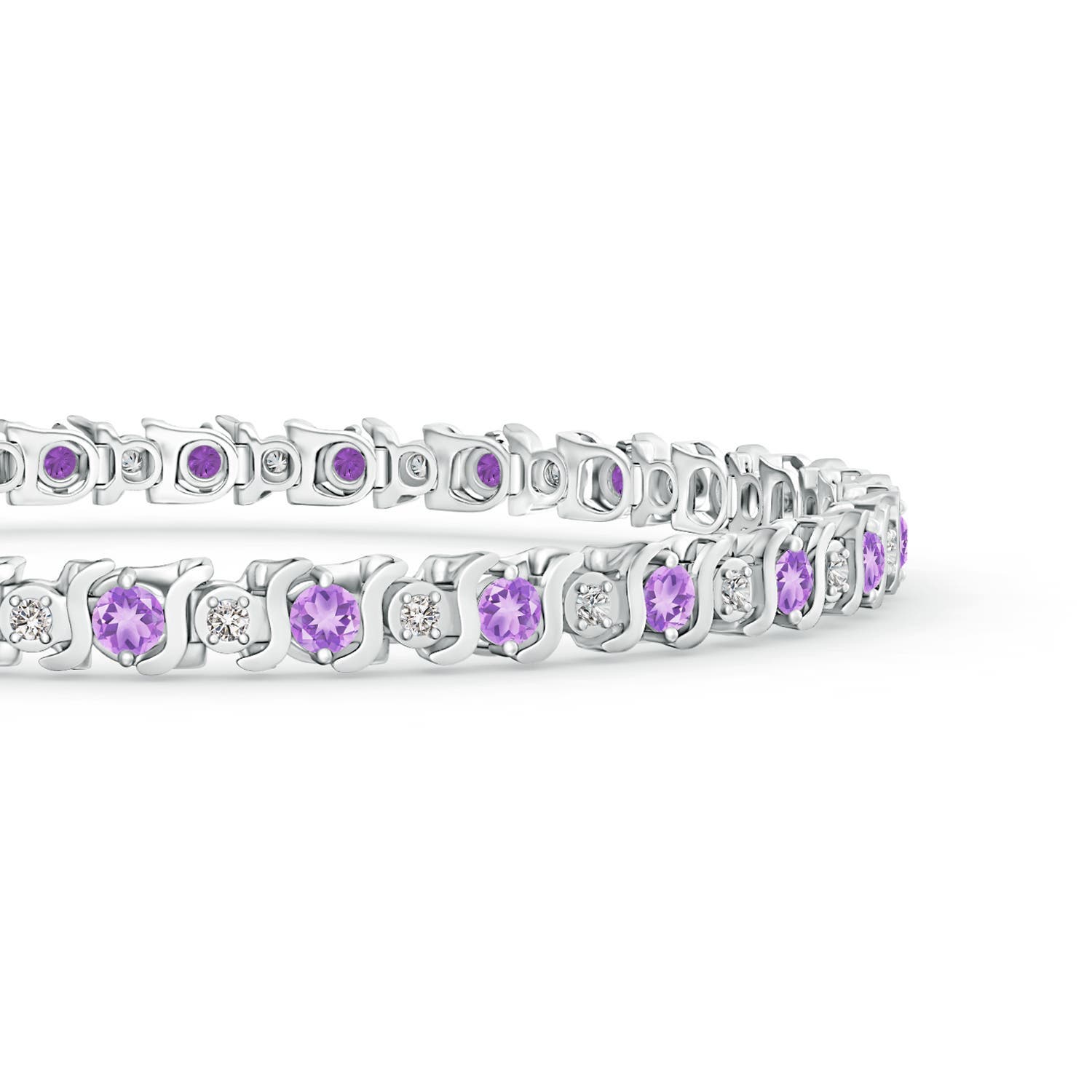 AA - Amethyst / 4.52 CT / 14 KT White Gold