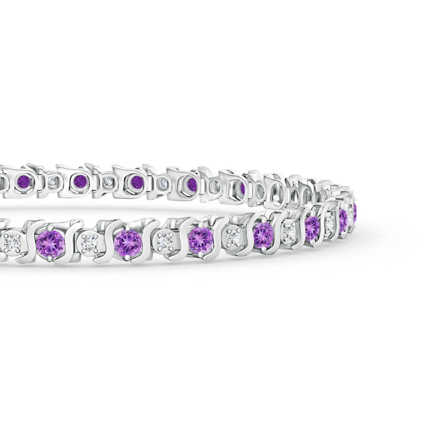 AAAA - Amethyst / 4.52 CT / 14 KT White Gold