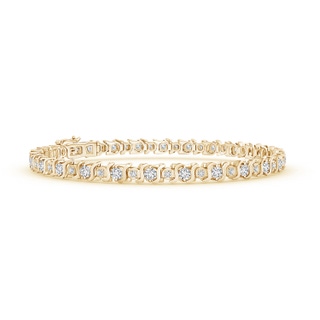 2.5mm HSI2 S Curl Diamond Tennis Bracelet in Yellow Gold