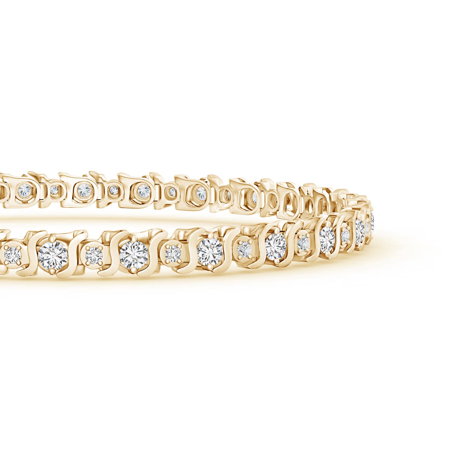 S Curl Diamond Tennis Bracelet