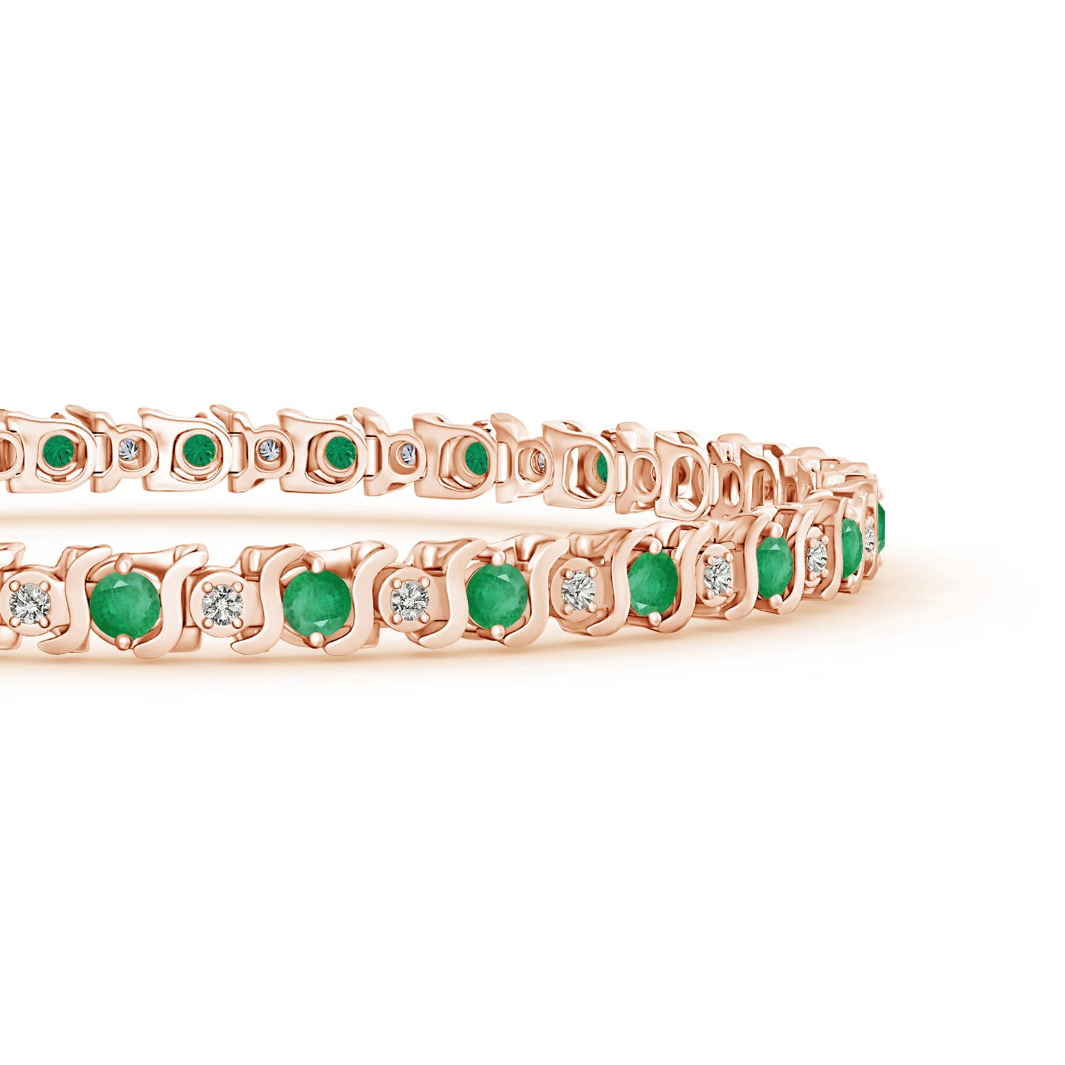 A - Emerald / 4.62 CT / 14 KT Rose Gold